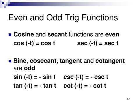 is cosine an odd function|Cosine .